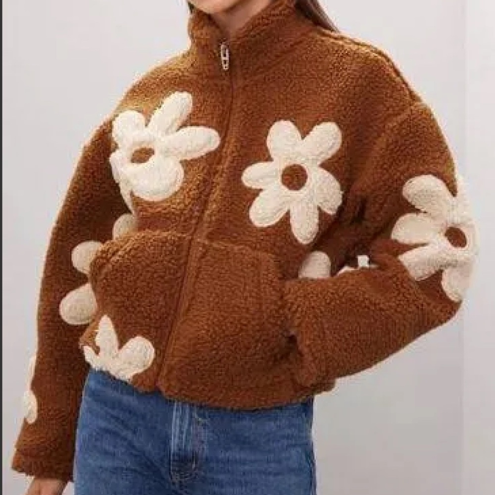 NWT Blank NYC Flower Child Sherpa Jacket Size XS